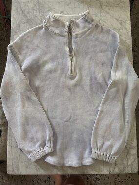 Madewell ombre Quarter-Zip Waffle Knit Pullover Womens XXS